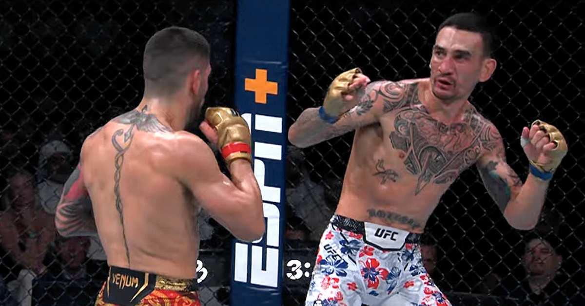 UFC 308 Holloway Topuria fight results and highlights Ilia Topuria knocks out Max Holloway in the third round