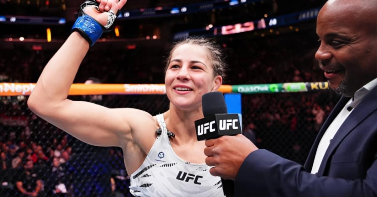 Jasmine Jasudavicius secured an impressive win at UFC Edmonton, referencing Derrick Lewis's iconic phrase "My balls was hot" in her post-match interview, marking a significant step in her career.