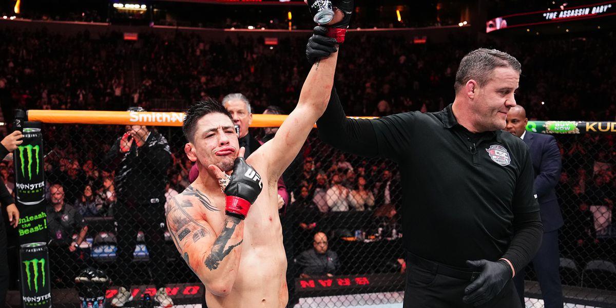 Brandon Moreno defeats Amir Albazi at UFC Edmonton, Erin Blanchfield beats Rose Namajunas, and other notable results from the event.