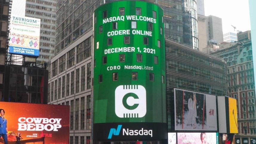 Codere Online Nasdaq çıkarılma bildirimi