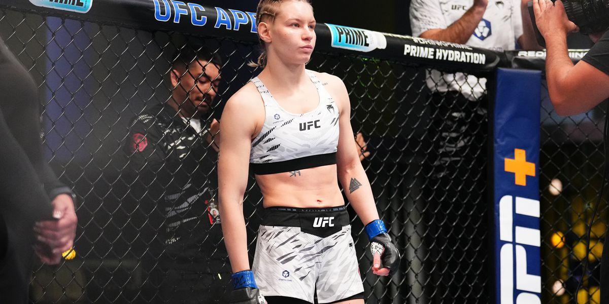 Victoria Dudakova's UFC career is in jeopardy after her TKO loss to Fatima Kline and a post-match incident where she slapped her coach.