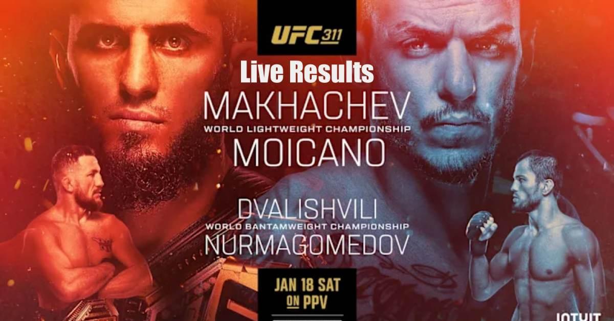 UFC 311 results featuring Islam Makhachev vs. Renato Moicano and other key fights from the event.