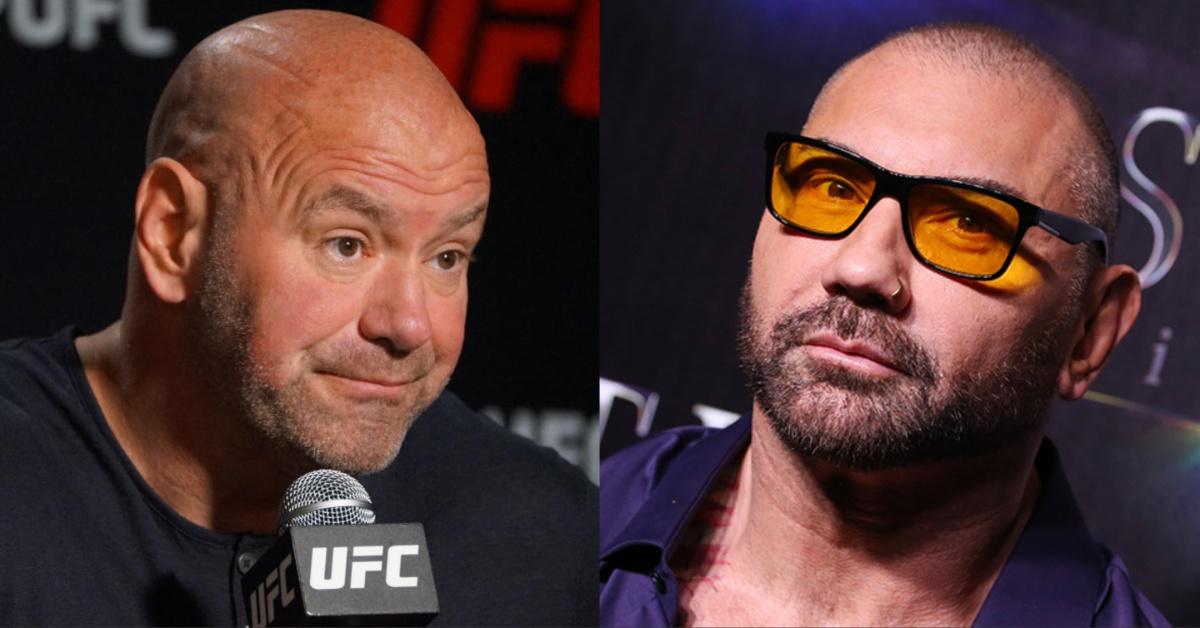 Dana White slams Dave Bautista for mocking Donald Trump in a skit, praising Trump's resilience after an assassination attempt.